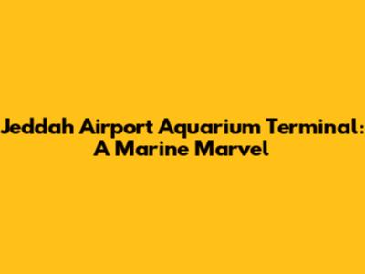 Jeddah Airport Aquarium Terminal: A Marine Marvel